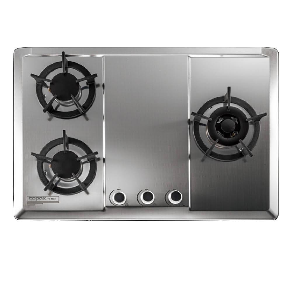 【莊頭北】三口檯面爐右大爐瓦斯爐天然氣TG-8533S_NG1 基本安裝