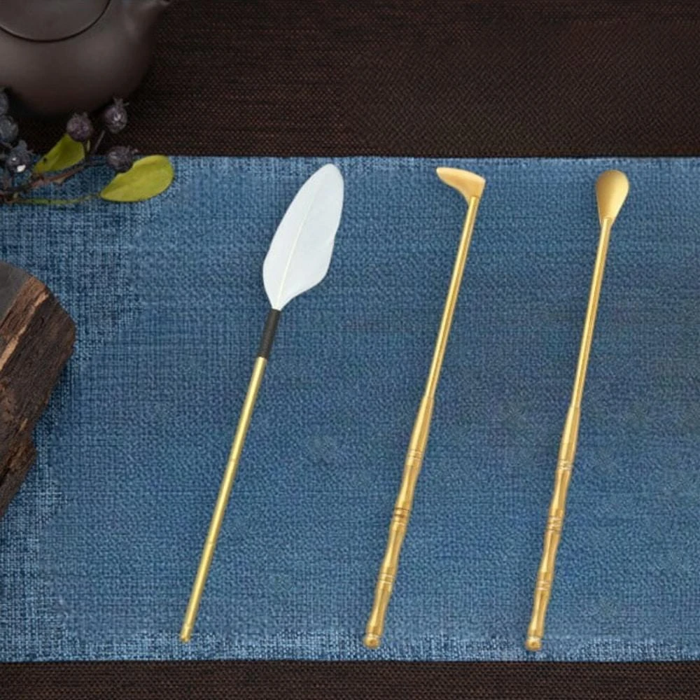 銅竹節香勺 銅竹節香鏟 本色無竹節羽掃│香勺 香鏟 香塔模具 香灰 香掃 香道用具 打篆用品 香篆 灰壓 毛掃 打拓 焚香工具