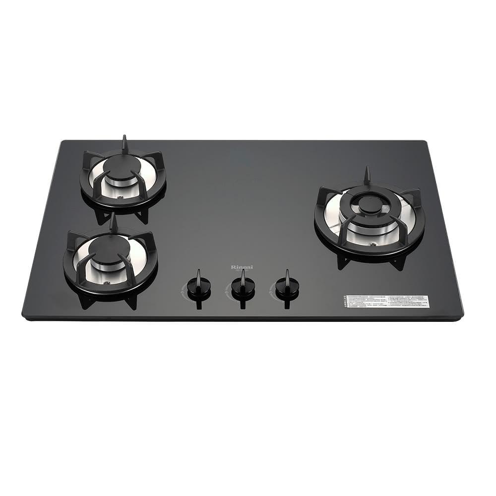 Rinnai 林內 檯面式防漏玻璃三口爐 RB-302GH(BR) 含運不安裝