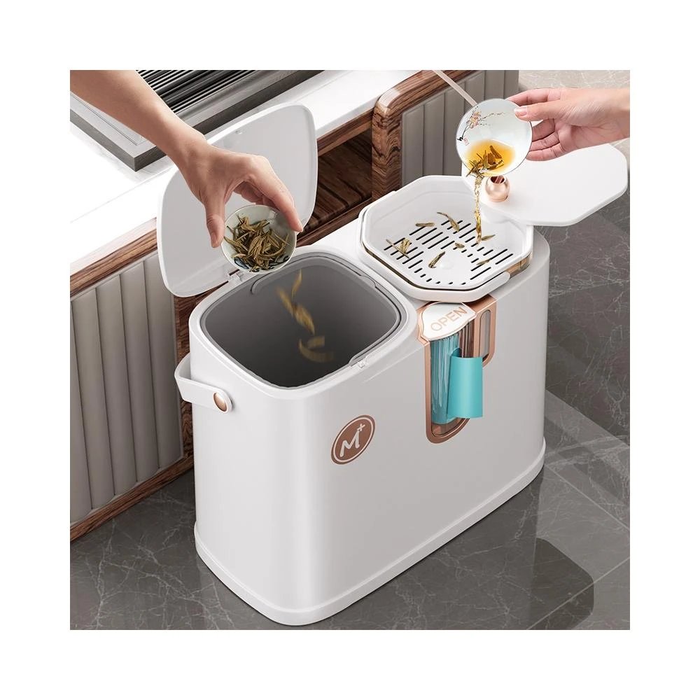 可免開票 茶水桶 廢水桶 乾濕分離二合一 商用茶渣排水桶 帶過濾 客廳茶桌台 茶具倒茶桶