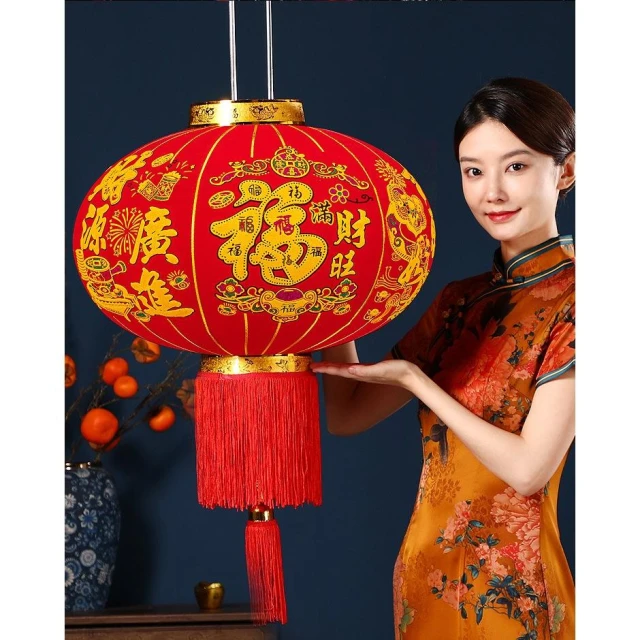 過年 新年 春節 絨布流蘇燈籠 大紅燈籠 龍年掛飾 喜慶裝飾 辦公室裝飾 店面裝飾 新年裝飾 春節裝飾 過年裝飾 80#