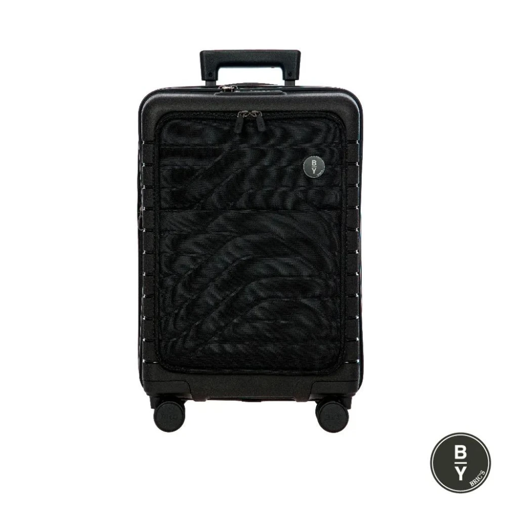 【BRIC S】B|YUlisse 前開拉鍊擴充拉桿箱-黑色