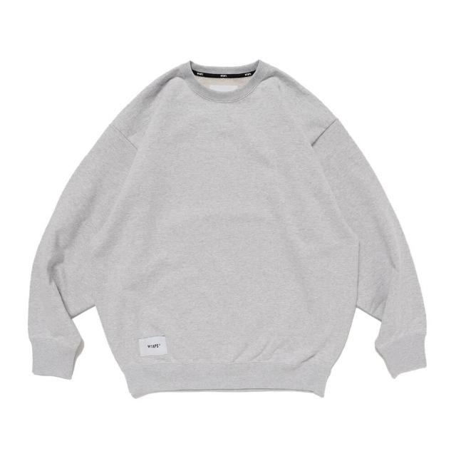 Wtaps Sign/Sweater/Cotton Ash大學T 淺灰色黑色251ATDT-CSM01