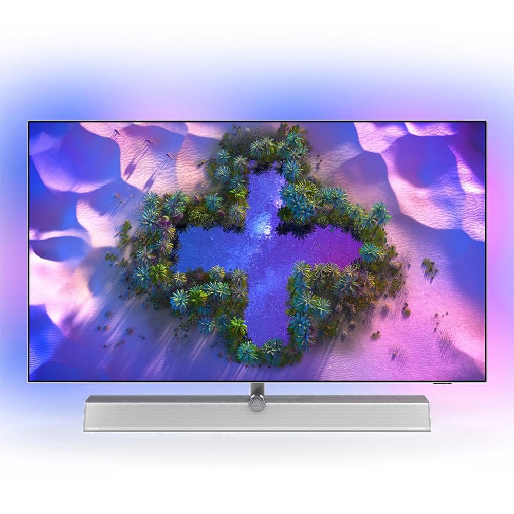 PHILIPS 飛利浦 55OLED936 電視搭載升級四邊情境光源,結合全新智慧 AI 演演算法,包括場景識別、機器學習銳度增效、智慧瑕疵修復、二代高動態對比轉化,以及智慧 OLED 保護。根據畫面內色彩變化,自動調整背景色彩,帶來出色的沉浸式視覺體驗,讓您盡享頂級 4K OLED 畫質與創新科技的完美融合。 PHILIPS飛利浦 55OLED936