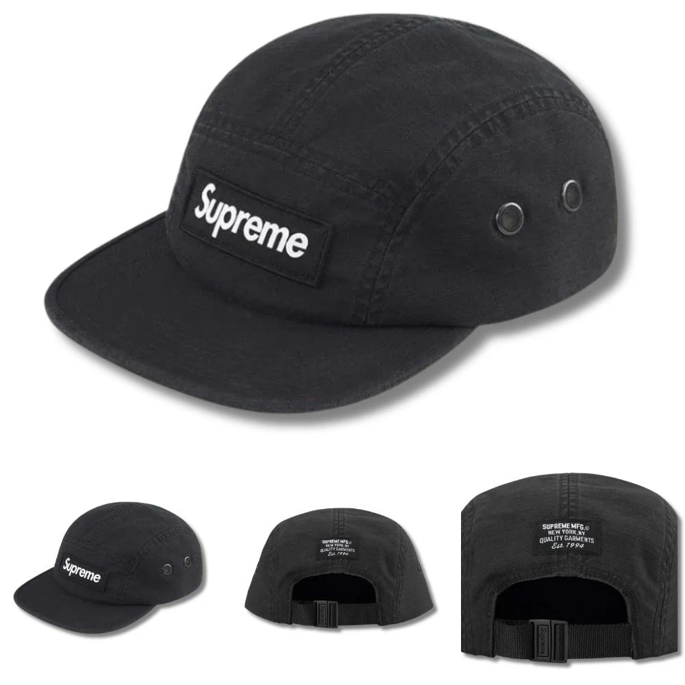 【即決】美品 supreme 17SS Box Logo Corduroy Camp Cap コーデュロイ キャップ ブラック シュプリーム ボックスロゴ 黒 帽子 冬物 Supreme Corduroy S Logo 6-Panel (FW24) - $58