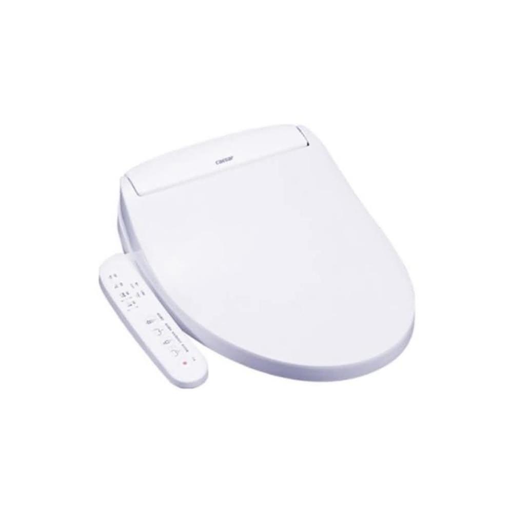 CAESAR凱撒衛浴 TAF160 免治馬桶座，採用瞬熱式加熱技術，提供即時溫水清洗體驗，讓您享受衛生舒適的生活。適合110V電壓使用，功率1225W，電線長約1.4m（右側），適用水壓0.75-7.5kgf/cm²。商品尺寸W460 x D496 x H150 mm，重量約3.7kg，韓國原裝進口，BSMI許可字號R31465。安裝簡單，適合一般馬桶，提升浴室衛生等級，是現代衛浴必備清潔神器。