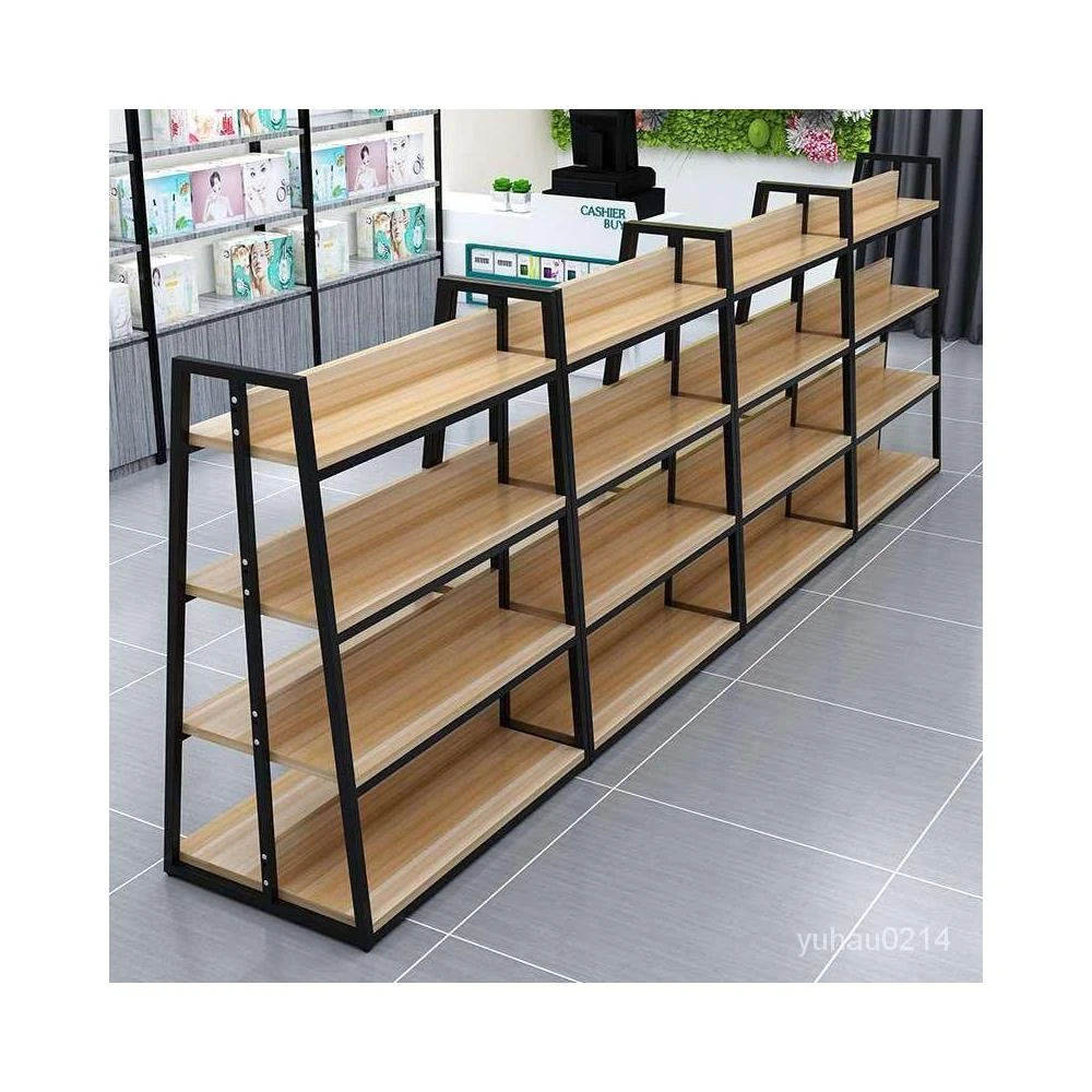 廠傢直銷 限時下殺 櫥窗展示臺化妝品中島貨櫃鞋店陳列置物架超市母嬰貨架多層收納櫃 7A30
