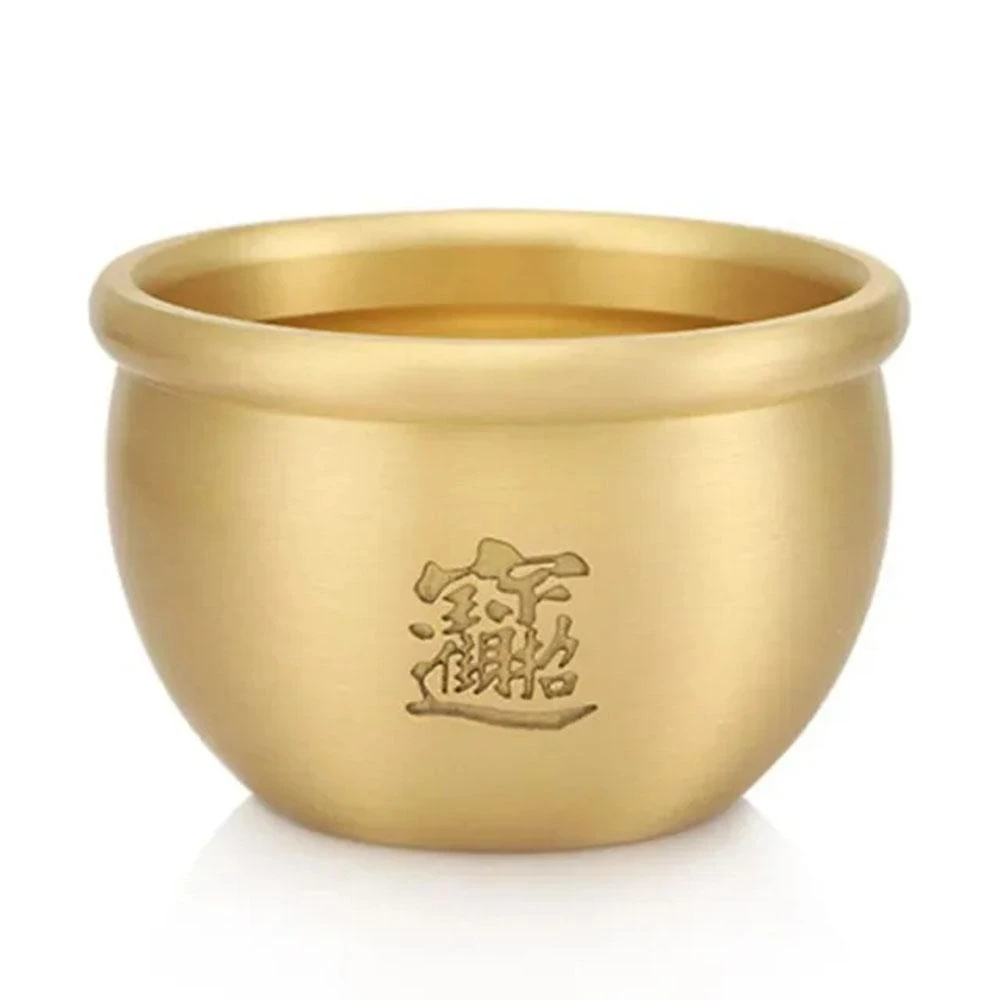 銅製 金蟾聚宝盆 招財進宝 蓋付 装飾品 工芸品 美術品 置物 LADUTA 拉布塔】4寸黃銅金蟾聚寶盆帶蓋招財擺件客廳店鋪裝飾品存
