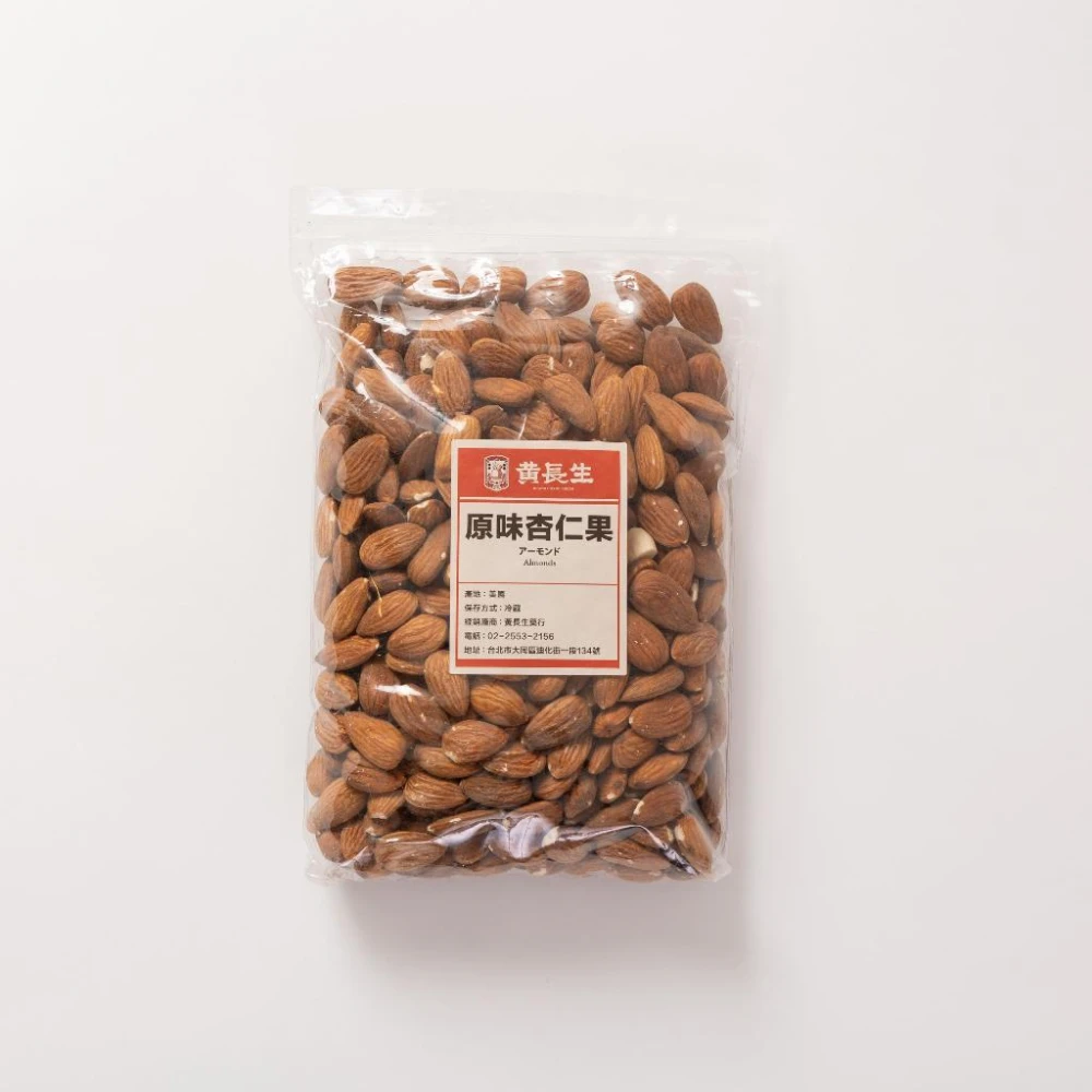 【黃長生】健康堅果-原味杏仁果 600G*1包