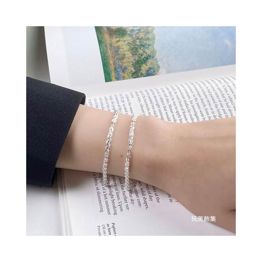 玩美飾集｜現貨，S925全純銀絢麗鳳尾純銀手鍊鳳尾鍊飾品純銀手鍊