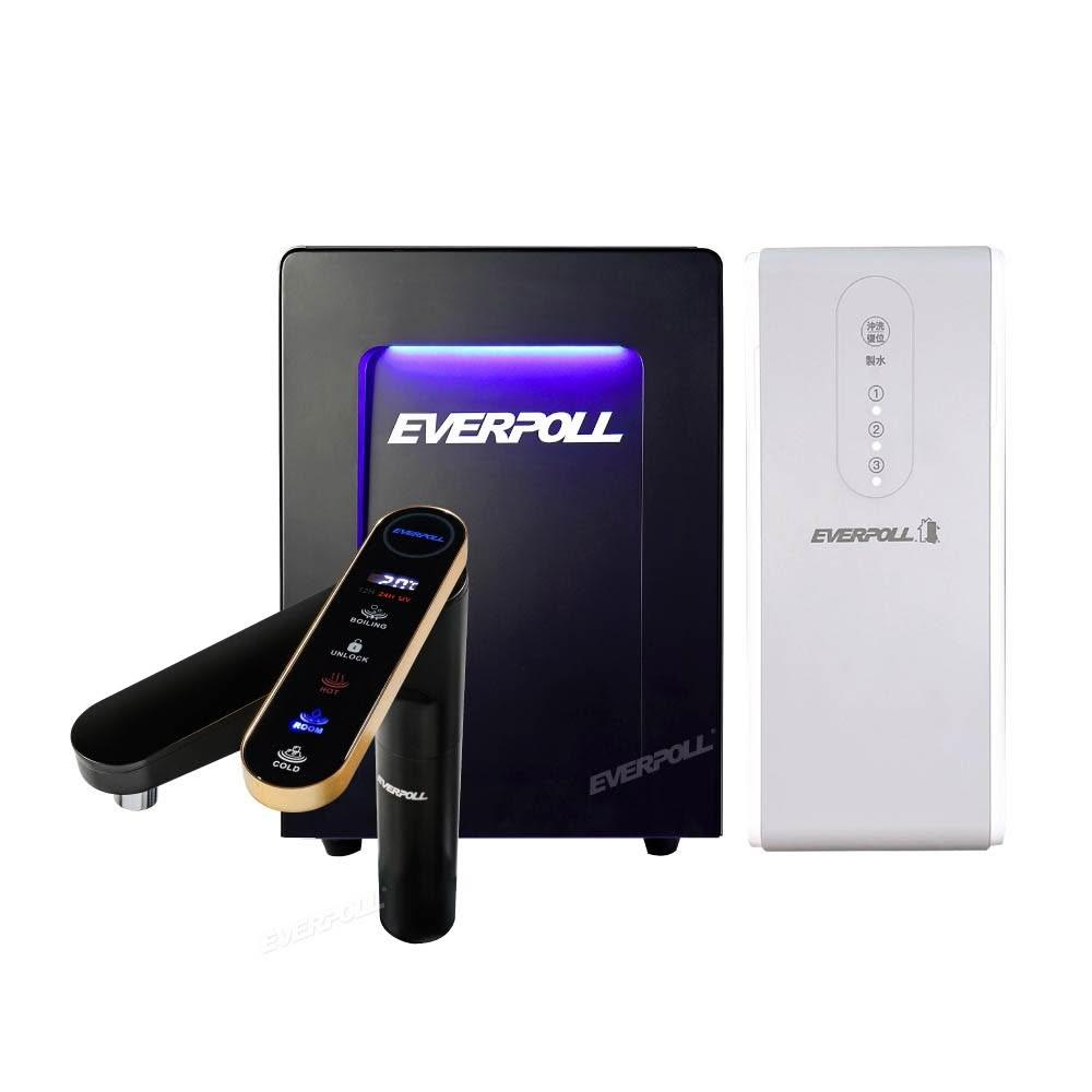 【EVERPOLL】智能廚下型三溫UV觸控飲水機+直出RO淨水器(EVB-398+RO-600)