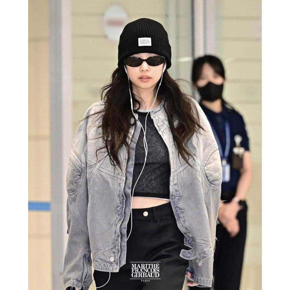 MARITHE FRANCOIS GIRBAUD】MARITHE CLASSIC LOGO BEANIE BLACK