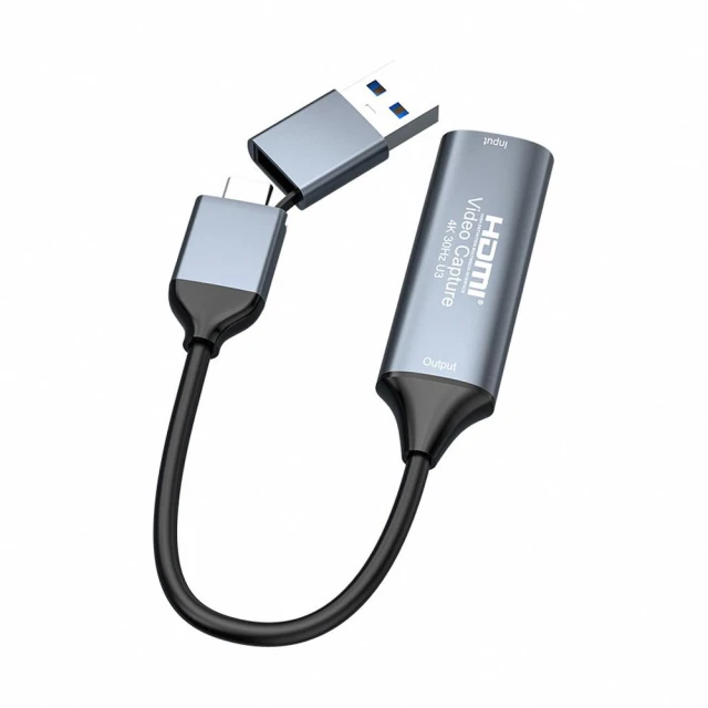 Lococo樂客客 遊戲網路直播專用USB3.0雙用高畫質 4K影音擷取卡擷取線