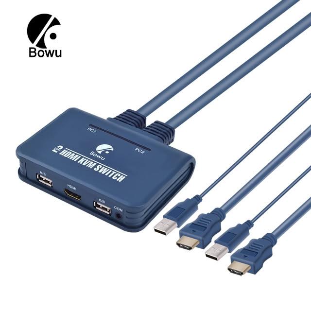 Lococo樂客客 BOWU 2埠HDMI 4K2K KVM電腦切換器HR021