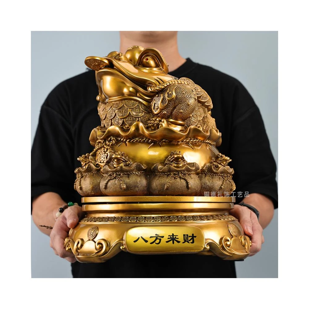 金蟾銅斗 開運 招財 装飾品 工芸品美術品 置物 41o6pgHO+DS.jpg_BO30,255,255,