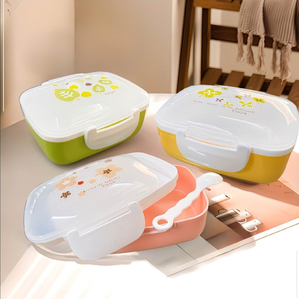 YOYOKI 可微波雙層飯盒 FDA合格餐盒/分隔便當盒/微波便當盒/可微波便當盒/保鮮盒/附餐具/耐熱餐盒