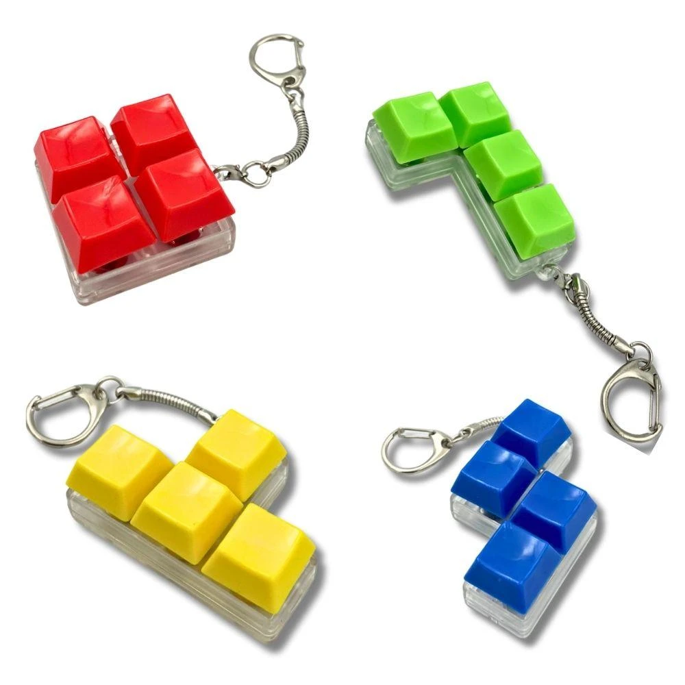 J.DREAM 喀喀方塊吊飾 按鍵吊飾 全套4款 扭蛋 俄羅斯方塊 按鍵吊飾 舒壓小物 療癒小物