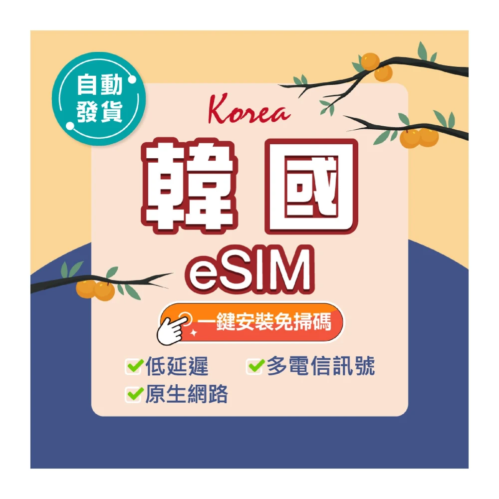 【環亞電訊】韓國eSIM｜附贈門號 24H自動發貨五分鐘取件 首爾 釜山 韓國網卡 韓國esim卡 esim韓國 吃到飽