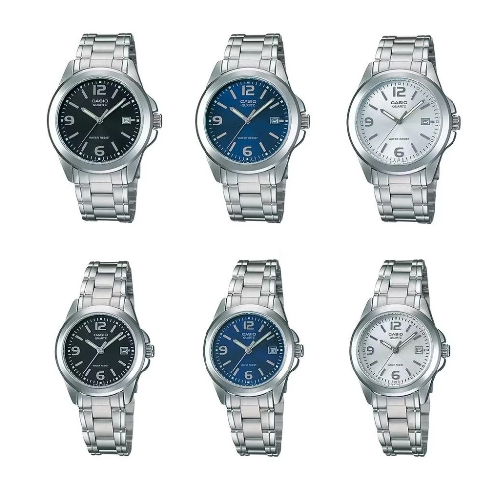 【CASIO 卡西歐】KARAFURU CASIO石英錶對錶 復古圓面造型超優質感設計款 情侶對錶生日禮物 MTP-1215A_LTP-1215A