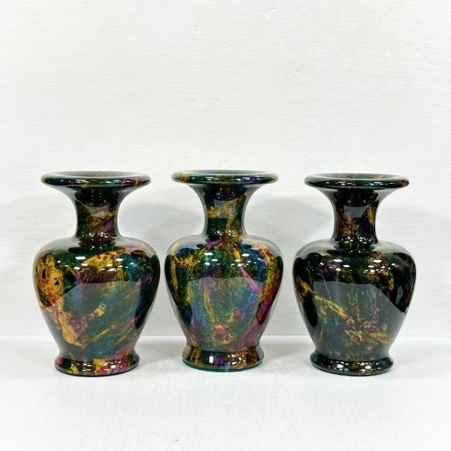 御古齋】台灣花東一級七彩玉花瓶平安富貴色澤艷麗品相漂亮開運聚福招財