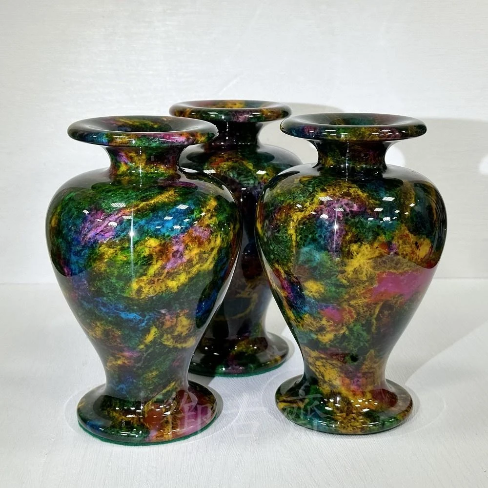 台湾七彩玉 花瓶 御古齋】台灣花東一級七彩玉花瓶寶瓶平安富貴色澤艷麗品相漂亮開運聚福