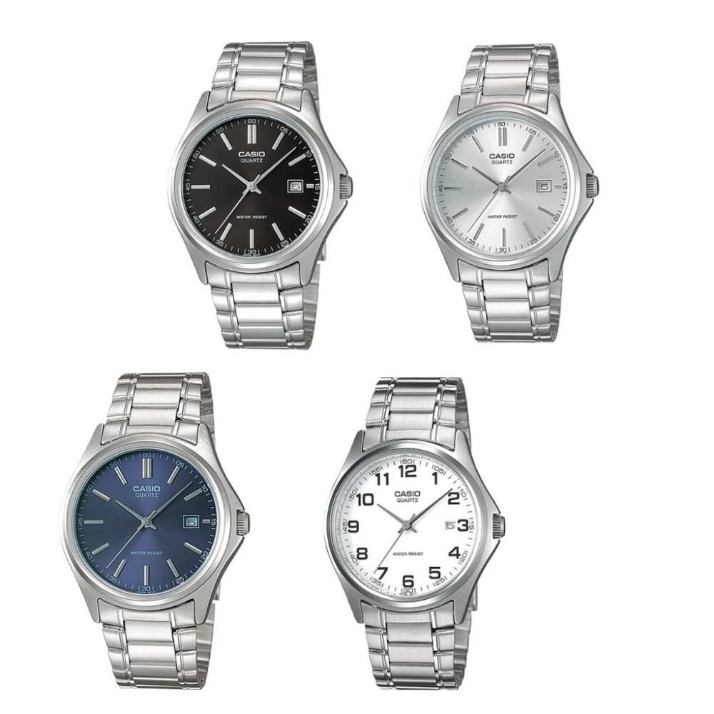 【CASIO 卡西歐】經緯度鐘錶 CASIO手錶 日期指針錶+鏡面貼膜 上班族型男最愛 不鏽鋼錶帶 台灣卡西歐公司代理貨保固MTP-1183A