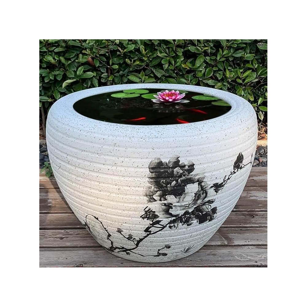 特大荷花缸 • 金魚缸 庭院水缸陶瓷魚缸金魚缸烏龜缸室外荷花缸院子睡蓮缸戶外