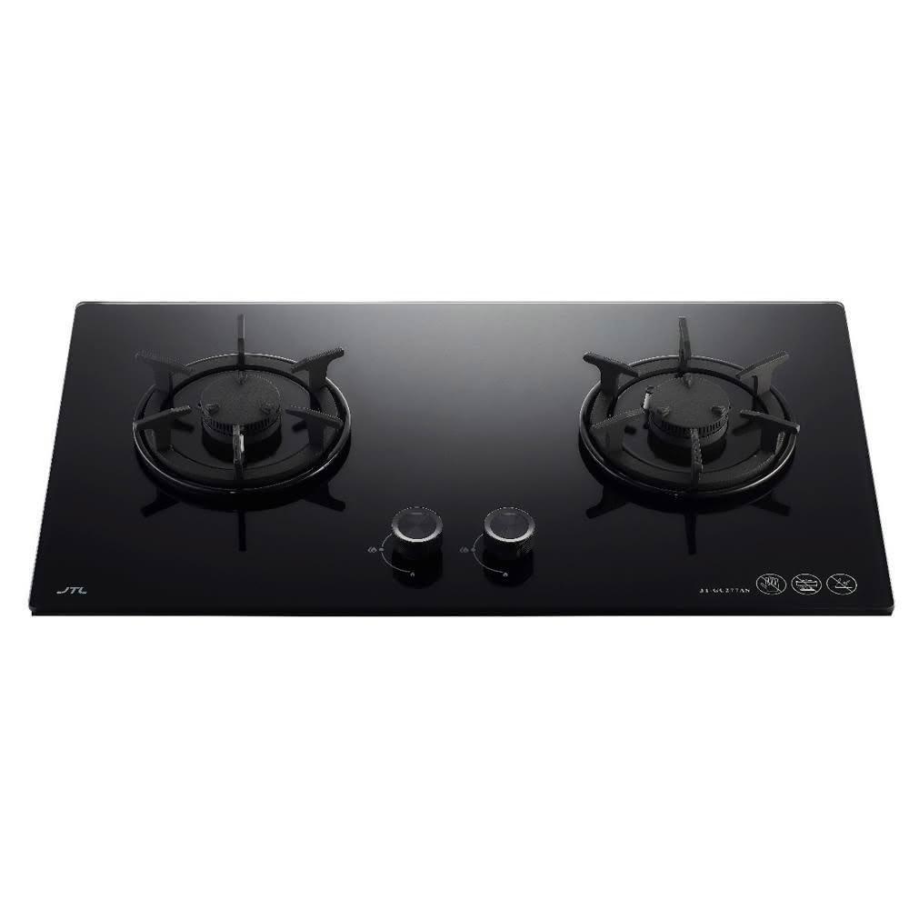 【喜特麗】二口晶焱玻璃檯面爐瓦斯爐桶裝瓦斯JT-GC277AL-LPG 基本安裝