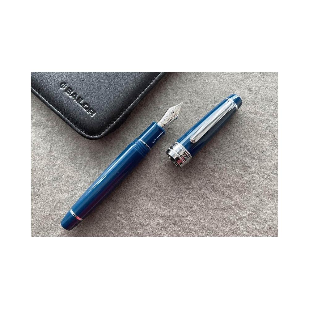 SAILOR寫樂Pro Gear 21K金平頭鋼筆-Pillow Book特別款暗夜藍筆王KOP(11-9647)