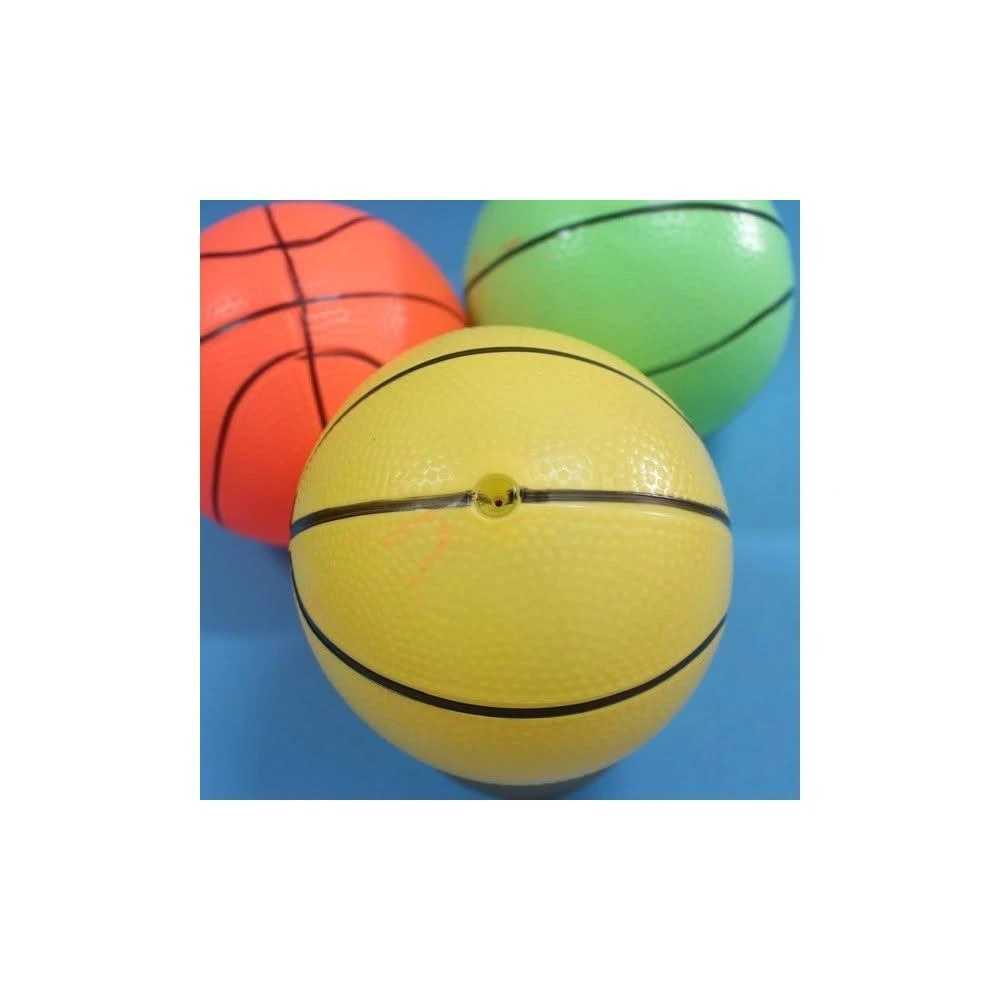 3入中安全籃球 充氣安全玩具球 兒童仿藍球 直徑13cm(加厚)/一袋3個入 -創