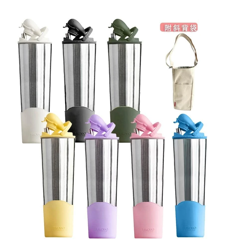 TiKOBO 鈦工坊】800ml 純鈦鯨魚杯二代純鈦保溫杯鈦杯附細吸管多