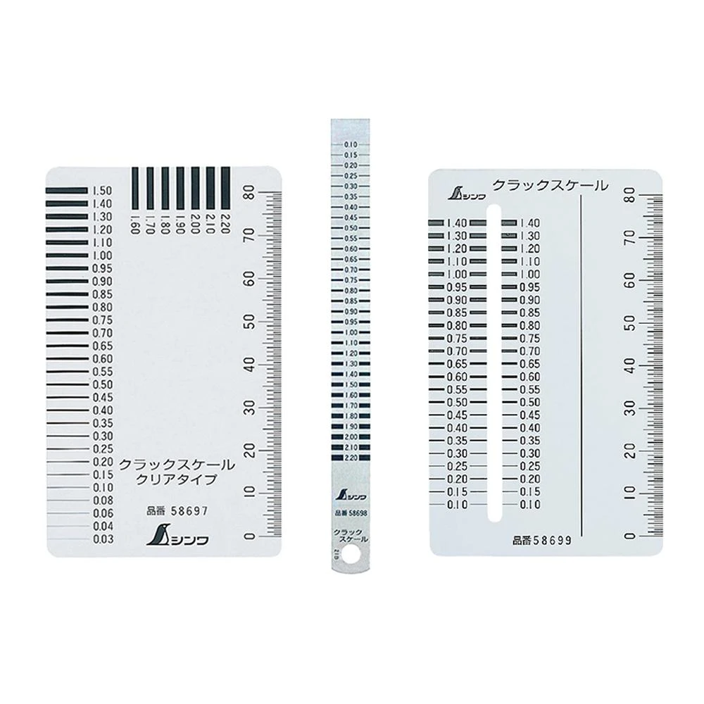 【SHINWA 鶴龜】SHINWA 鶴龜 間隙尺 裂縫尺 裂縫 測縫尺 透明型 直尺 卡片型 58697 58698 58699