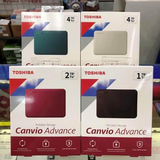 【TOSHIBA 東芝】搭 硬碟收納包 Canvio Advance V10 4T 4TB 2.5吋 外接式硬碟 高速輕薄 行動硬碟 隨身硬碟