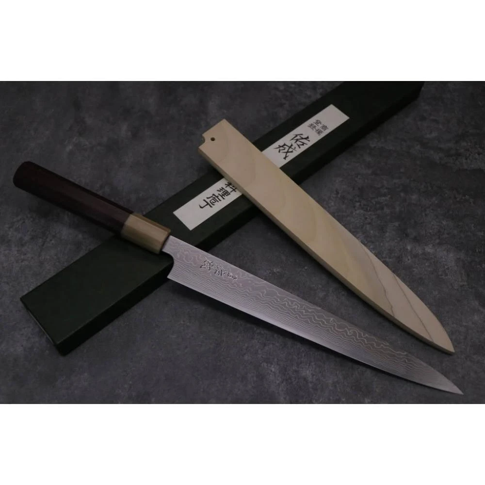 佑成🔪SG-2粉末鋼大馬士革劍形和牛刀24cm 三銀卷柄⭕️