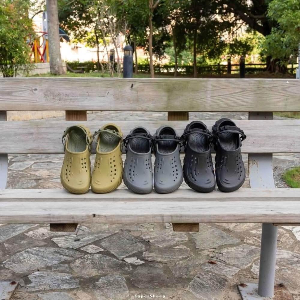 Crocs】Crocs卡駱馳Echo 波波克駱格男鞋黑灰綠207937-001 207937