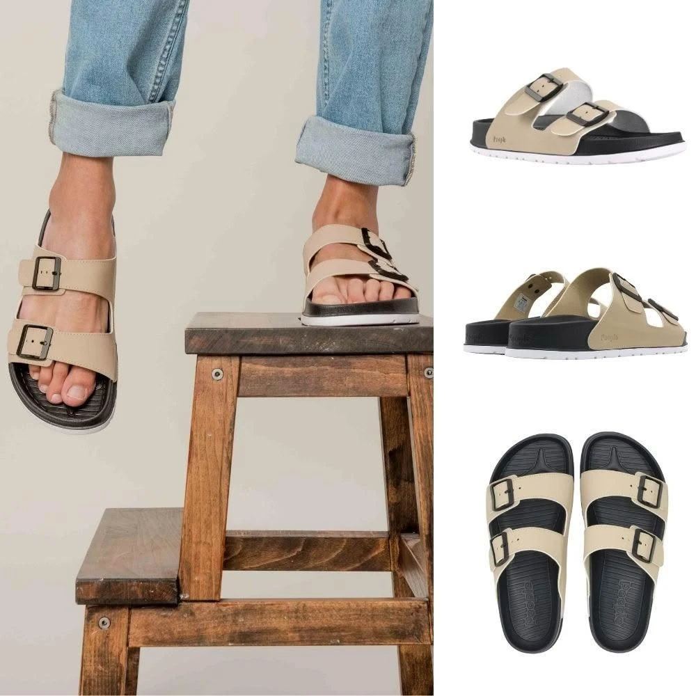 【People Footwear】LENNON HERITAGE 藍儂經典版-蘑菇棕 休閒鞋 洞洞鞋 EVA鞋 水鞋 平底鞋 (蘑菇棕/ 極黑)