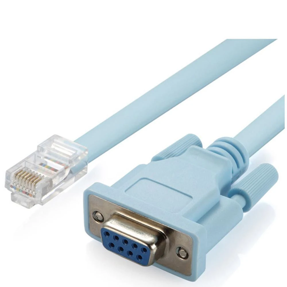 RJ45轉RS232 轉接線 Console控制線 1.8米 9母轉接 扁線 1.8M DB9母對RJ45公接頭 訊號線