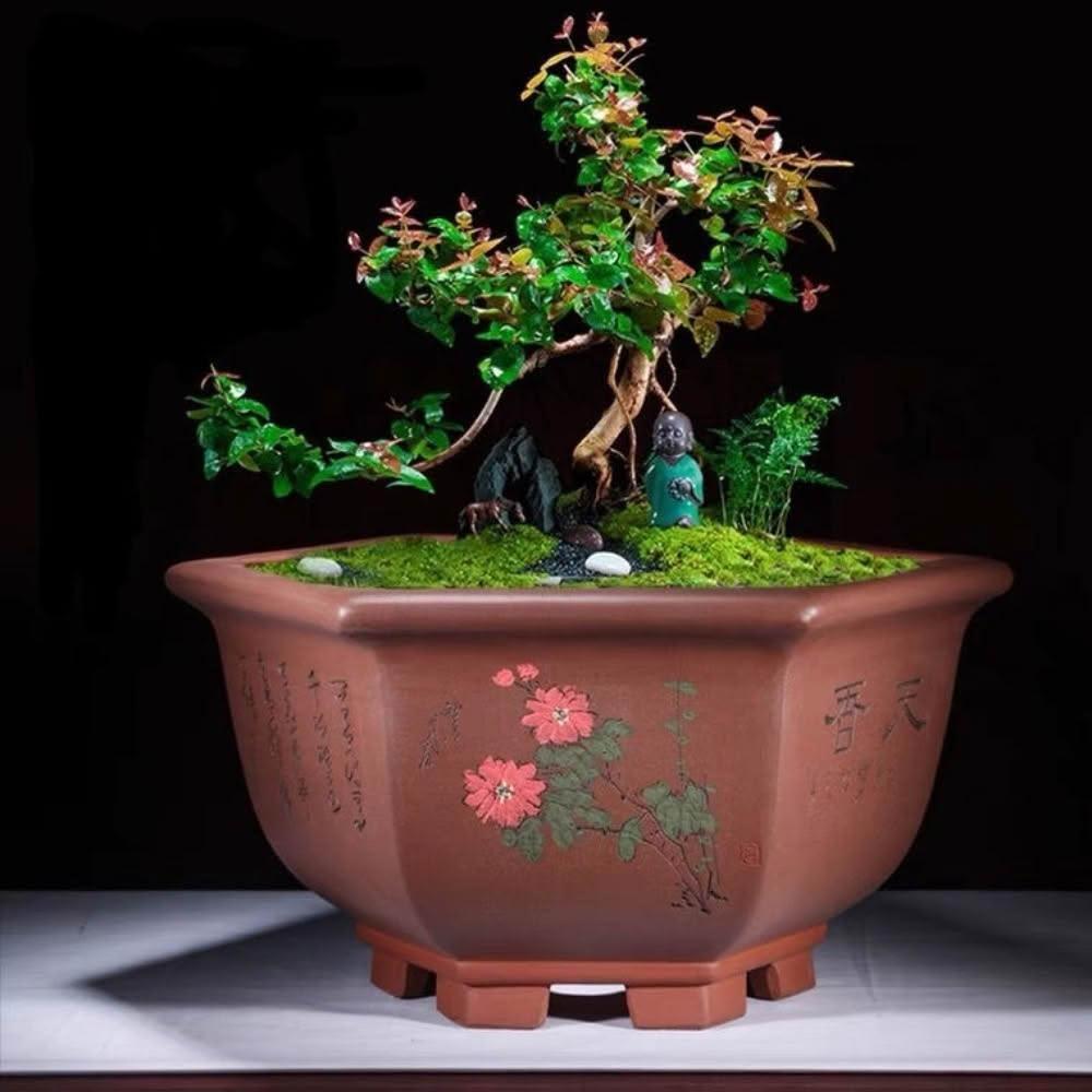 紫砂花盆　盆栽　中国古美術   高さ12.2cm 紫砂花盆 盆栽 中国古美術 高さ12.2cm - 工芸品 - 工芸品