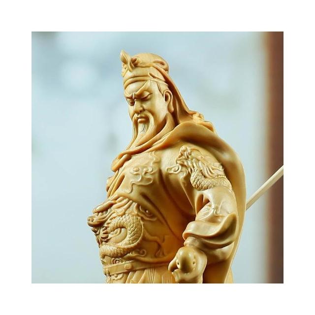 黄楊木彫 関公武財神像 工芸品 置物 黄楊木彫 関公武財神像 工芸品 置物