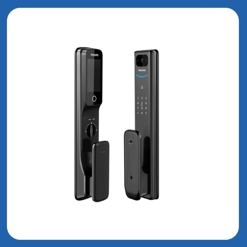 【Philips 飛利浦】智能鎖 ALPHA VP 貓眼 推拉電子鎖(貓眼│指紋│卡片│密碼│鑰匙│WiFi/含安裝)