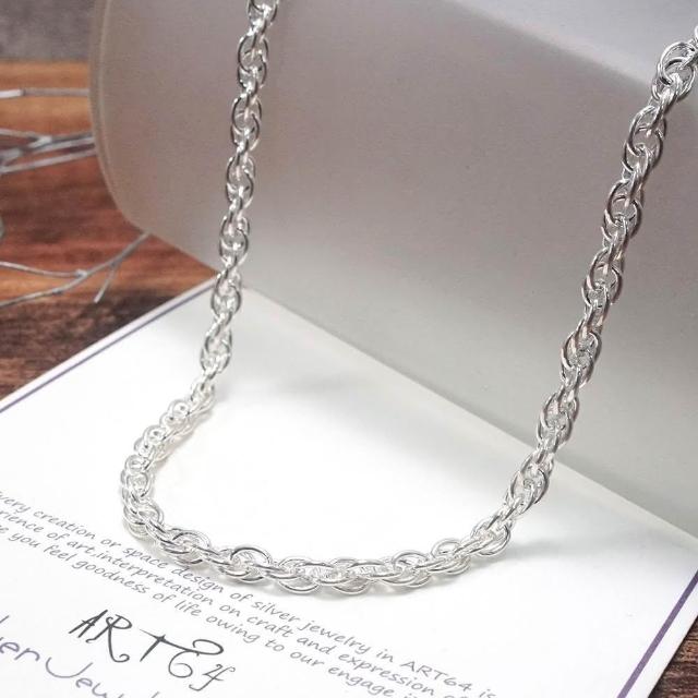 ART64】925純銀鍊子雙扣圓圈鍊4.0mm 寬鍊18吋至28吋長鍊男生項鍊