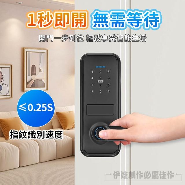四合一把手式指紋密碼鎖智能感應防盜電子鎖(指紋/密碼/鑰匙/感應卡)