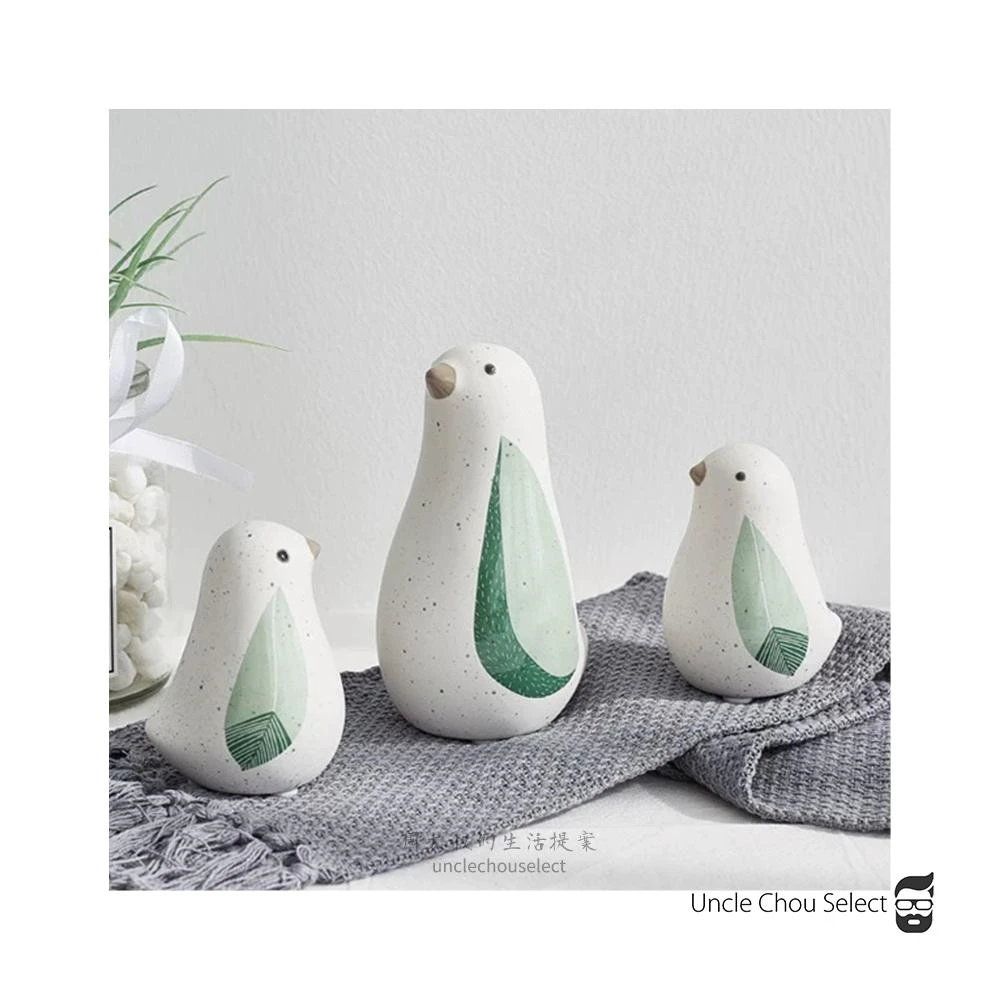 [周大叔 台灣現貨] 北歐擺件 擺件 擺飾 小鳥造型 陶瓷擺件 裝飾品擺件 創意擺件 桌上擺件