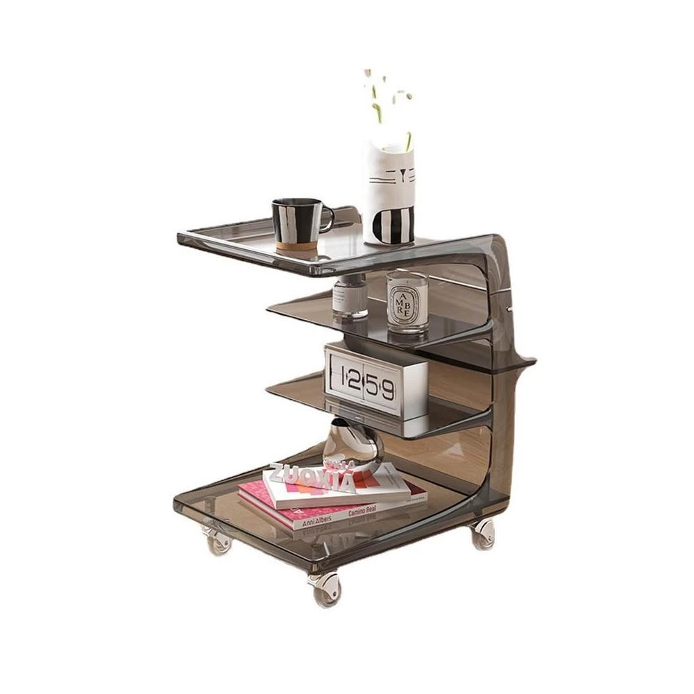 沙發邊幾亞克力推車可移動床頭邊櫃網紅ins奶油風中古小茶几