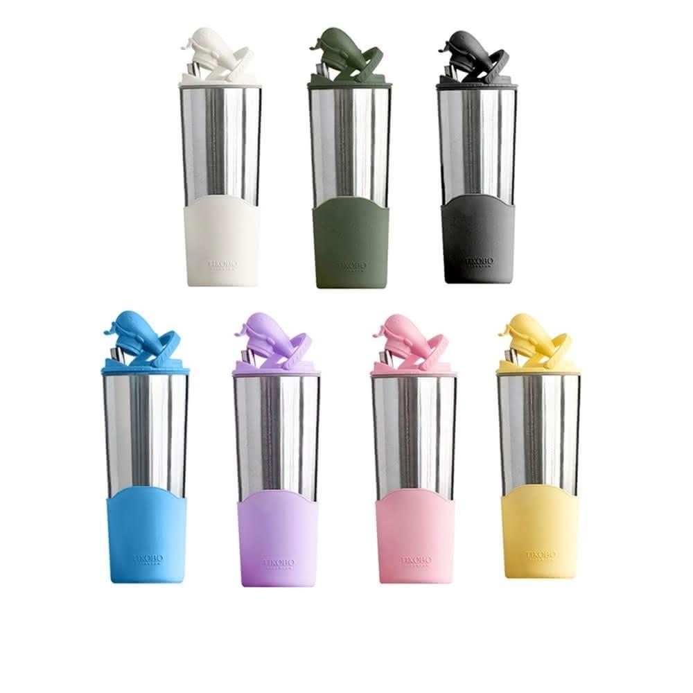 TiKOBO 鈦工坊】800ml 純鈦鯨魚杯二代純鈦保溫杯鈦杯附細吸管多