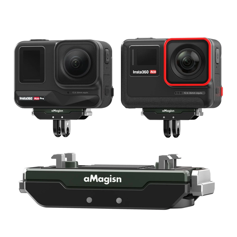 Insta360 X5/Ace Pro 2磁吸快拆底座 運動相機1/4螺孔轉接配件