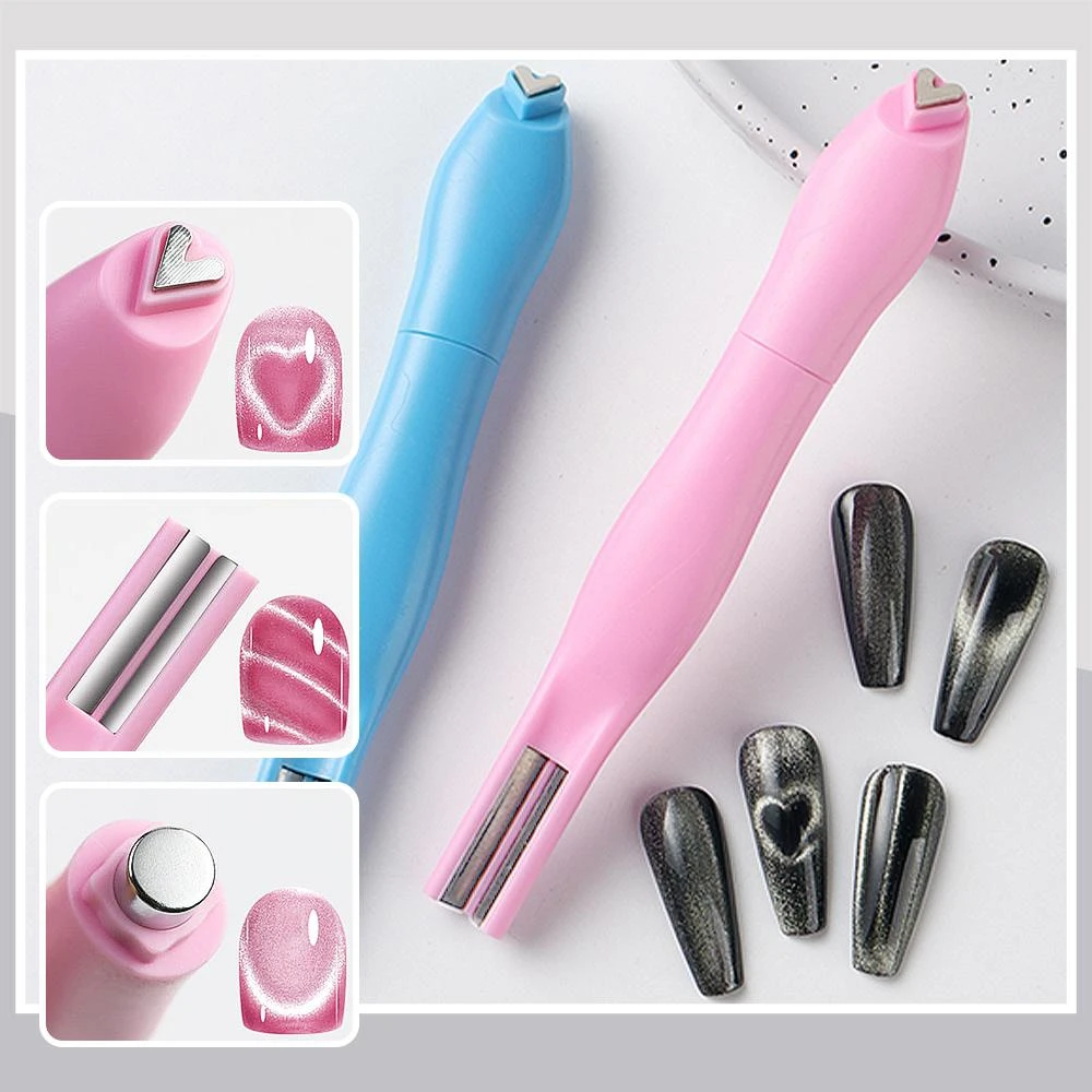 美甲 愛心蛇紋貓眼磁鐵 可拆 多功能磁鐵 貓眼膠專用磁鐵搭配光撩膠用美甲工具 NailsMall