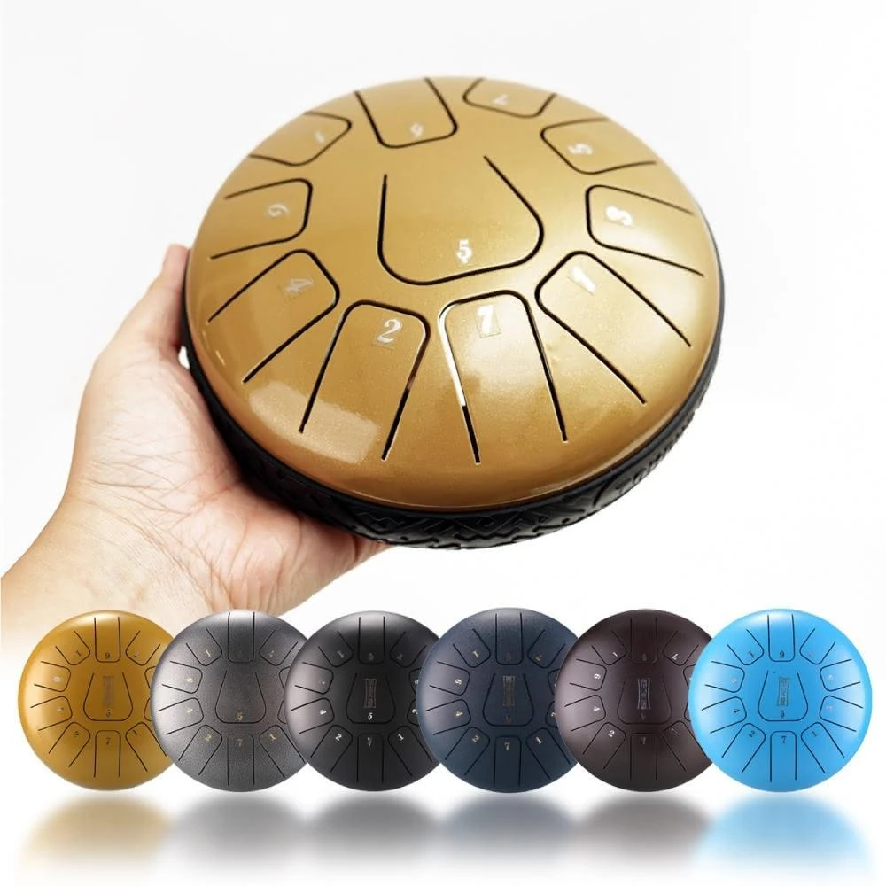 【HLURU 魯儒】方舌旅行鼓 6吋11音 D調 空靈鼓 天鼓 碳鋼 無憂鼓 忘憂鼓 攜帶鼓 鋼舌鼓 全套配件 弦琴音樂