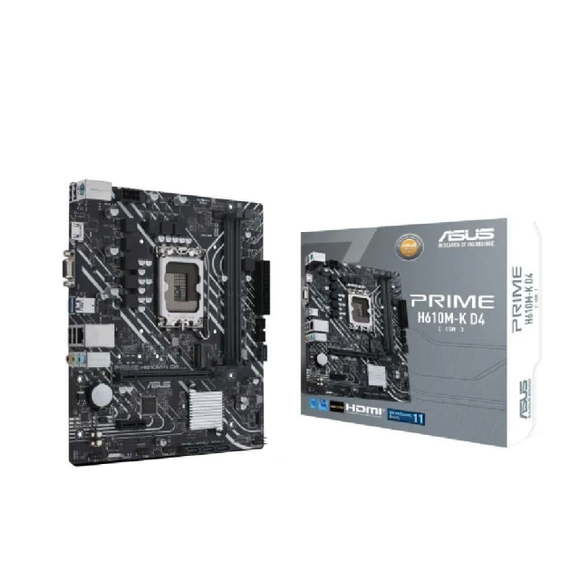 【ASUS 華碩】PRIME H610M-K D4-CSM(LGA1700腳位/14/13/12代)