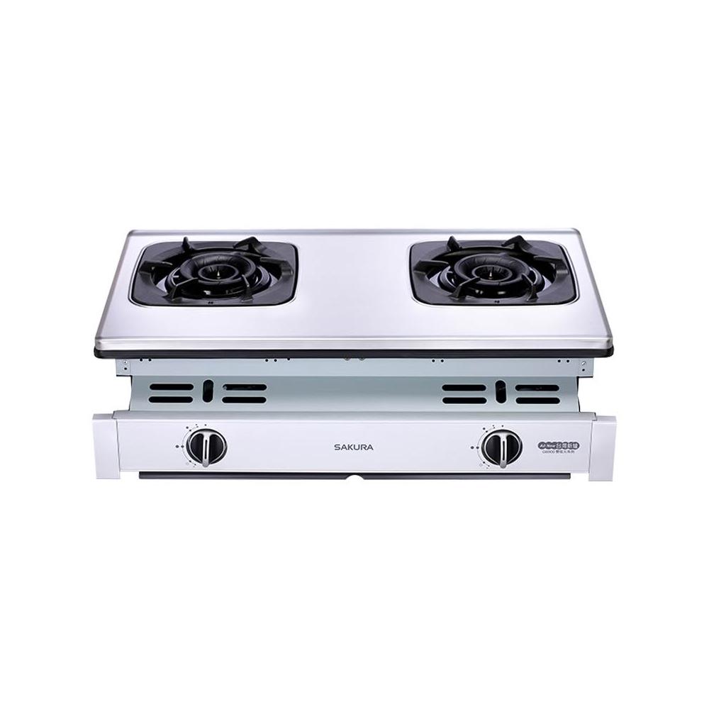【SAKURA 櫻花】G6900S 二口雙炫火嵌入爐 (含標準安裝) G-6900S|嵌入爐|雙炫火|旋風爐架|一級能效|崁入爐|瓦斯爐|